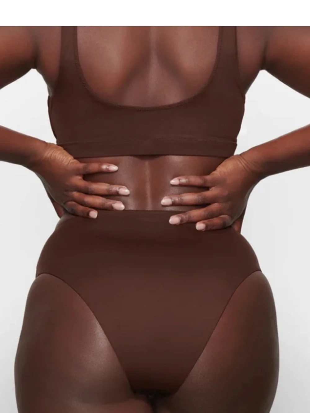 SKIMS Recycled Swim Cocoa Mid Waist Bikini Bottoms